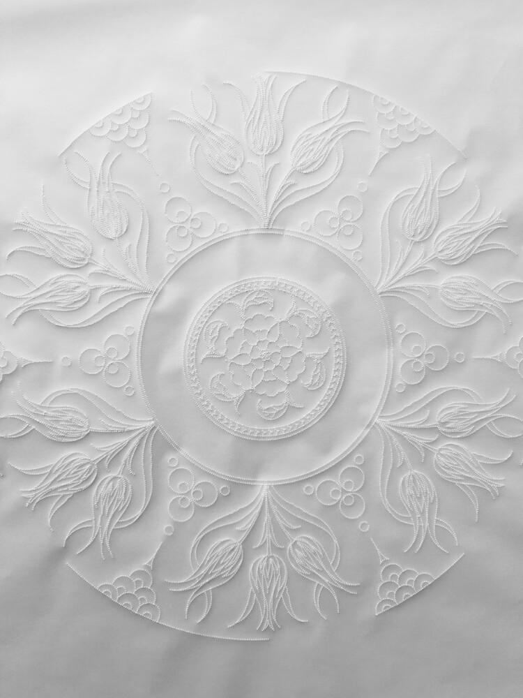 Perforated Stencil -  Tulip Motif Tile Pattern