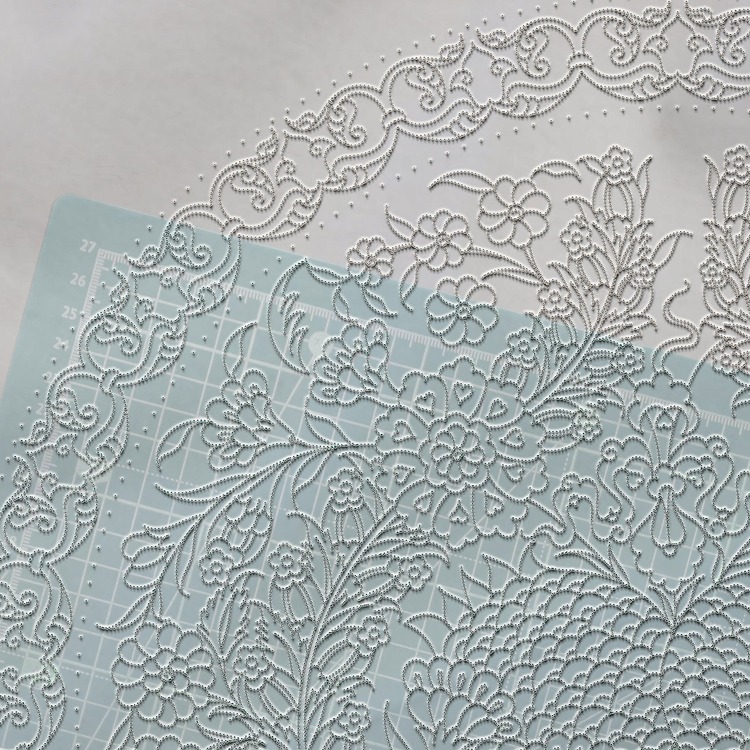 Perforated Stencil 42 cm. - Classic Iznik Pomegranate Tile Plate Pattern