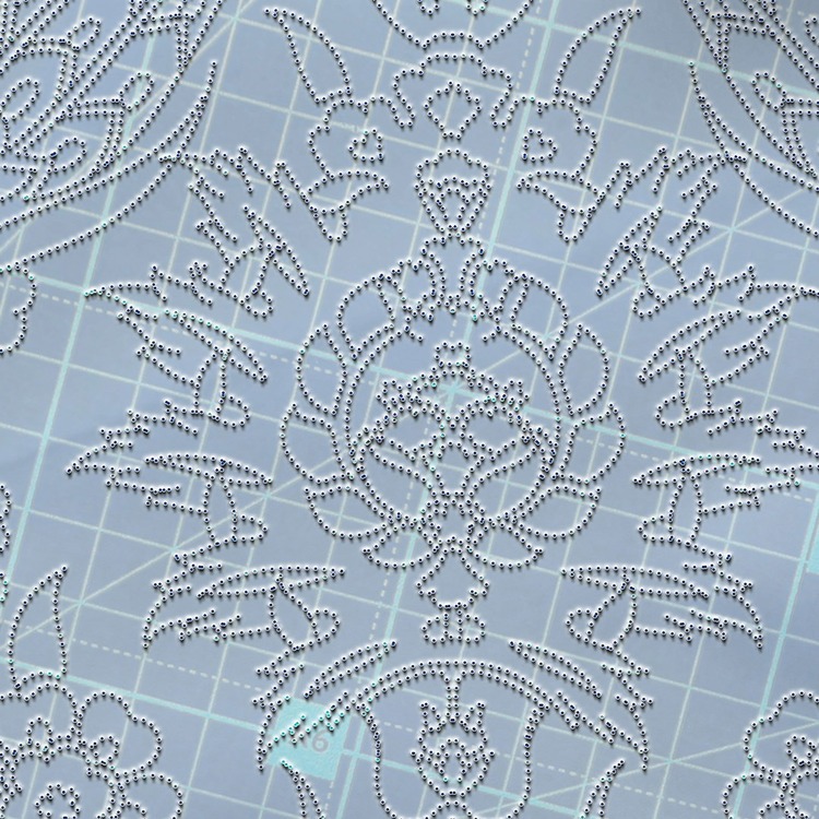 Perforated Stencil 20 x 20 cm –  Turkiye Rustem Pasha Mosque Symmetric Hatayi Tulip Tile Pattern