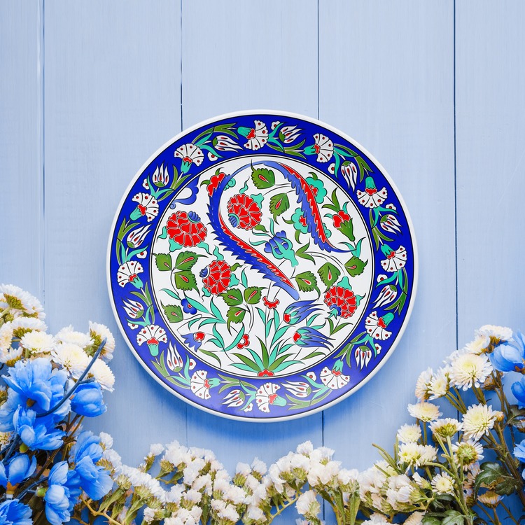 Perforated Stencil 30 cm. - Rose Garden Botanical Motif Tile Plate Pattern