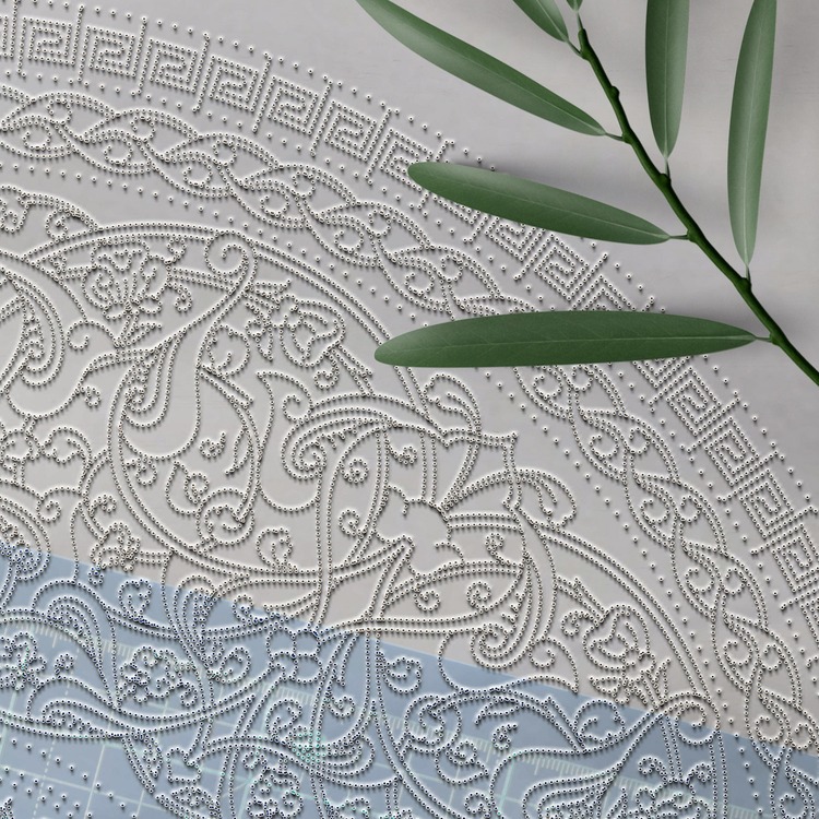 Perforated Stencil 43 cm. - Baba Nakkaş 1480 Classic Iznik Rumi Hatayi Tile Plate Pattern