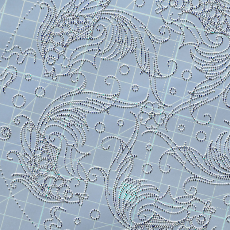 Perforated Stencil - Five Betta Fish Tile Pattern