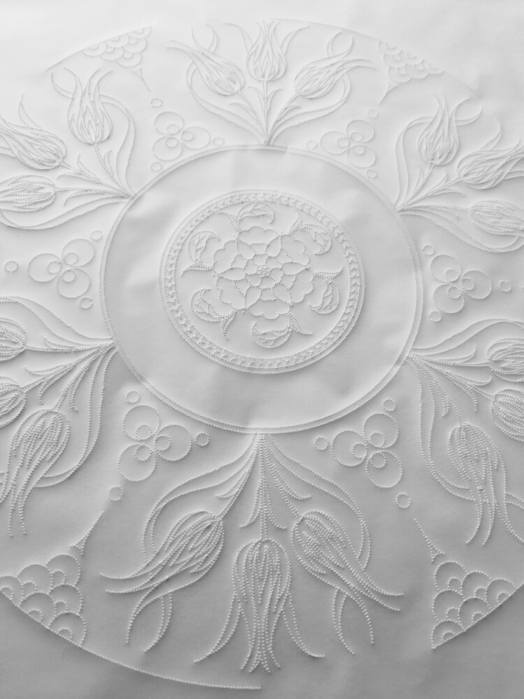 Perforated Stencil -  Tulip Motif Tile Pattern
