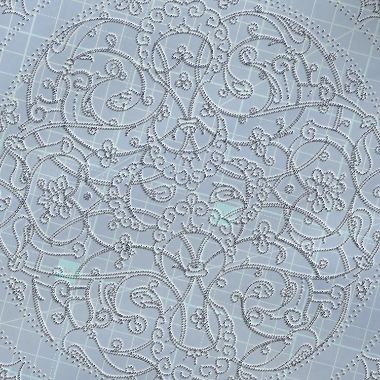 Perforated Stencil 30 cm. - Baba Nakkaş Classic Iznik Rumi Lotus Motif Tile Plate Pattern