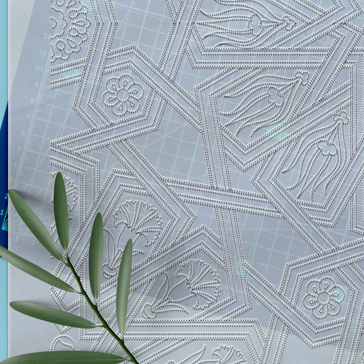 Perforated Stencil 40 x 40 cm - Star Interlace / Seljuk Star Tile Pattern