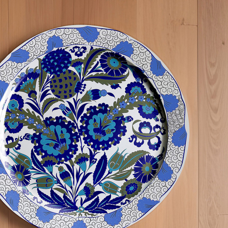 Perforated Stencil 40 cm. - 16th century Damascus Style Iznik Pomegranate, Hatayi and Cloud