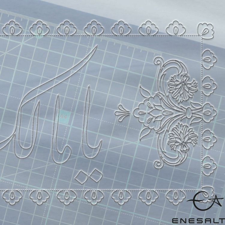 Perforated Stencil 20 x 60 cm. - Ya Malikül-Mulk (Ya Malikü'l-Mulk) Calligraphy Tile Pattern