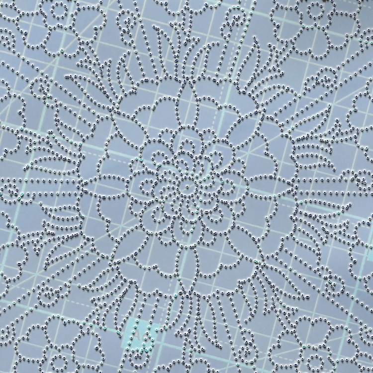 Perforated Stencil 18 cm - Penc Passionflower Tile Plate Pattern