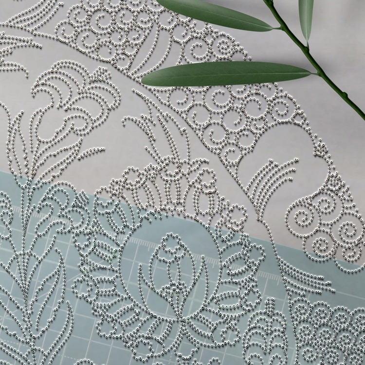 Perforated Stencil 30 cm. - Classic Iznik Lily and Hyacinth Tile Plate Pattern