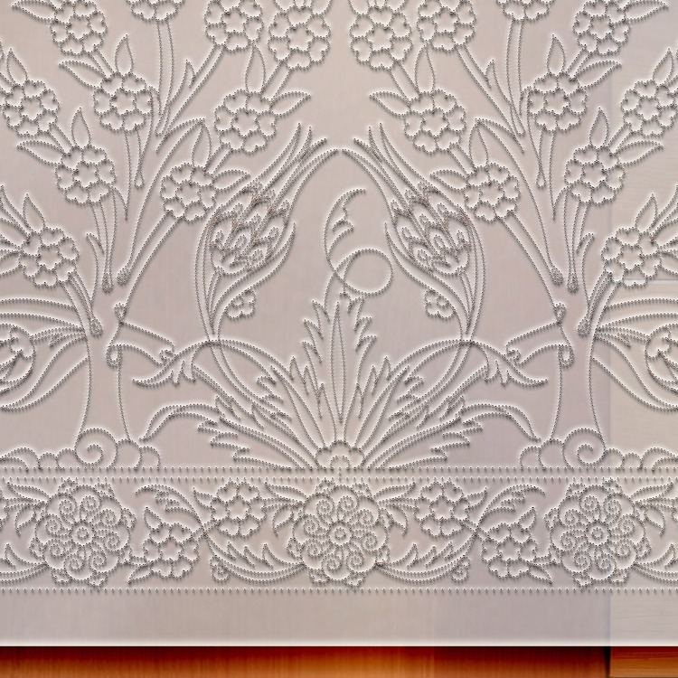 Perforated Stencil 40x60 cm. Oversized - Bordered Tree of Life Motif Tile Panel Pattern