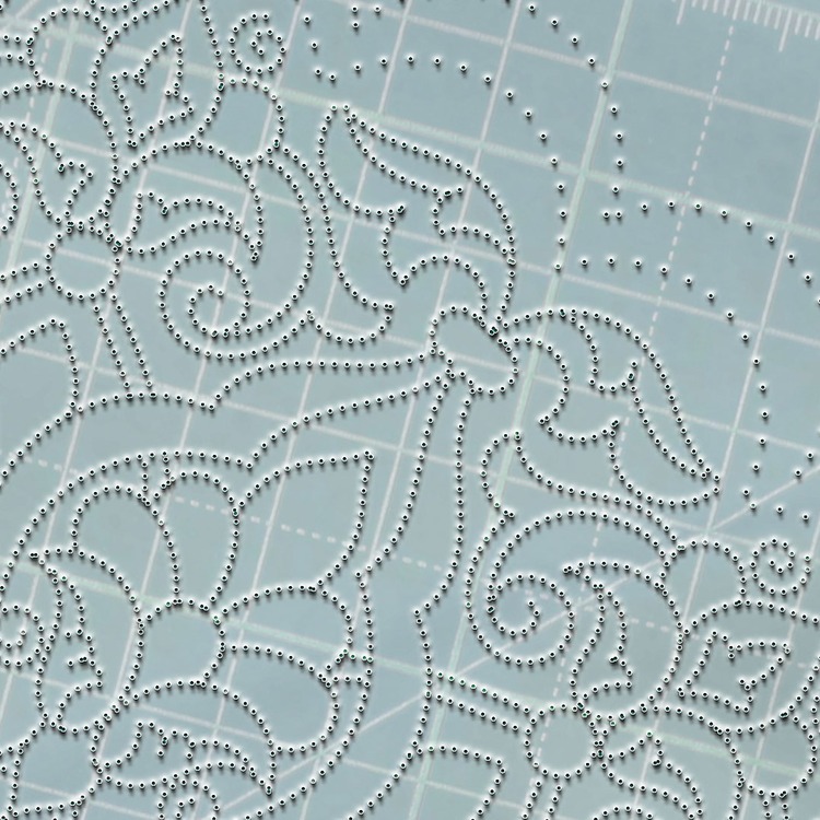 Perforated Stencil 30 cm. - 8 Rumi Tile Plate Pattern