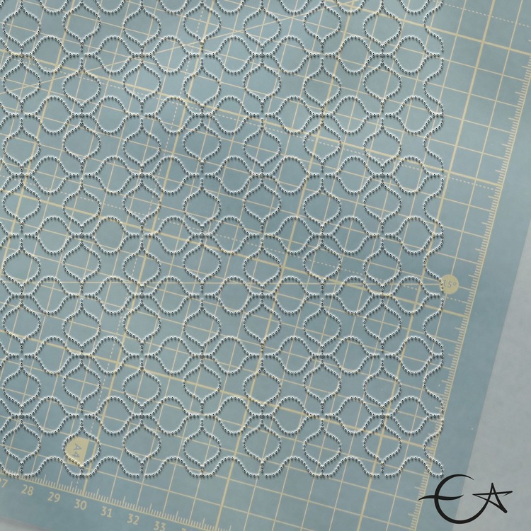 Perforated Stencil 32 x 32 cm. - Cloverleaf Seamless Plate / Tile Pattern
