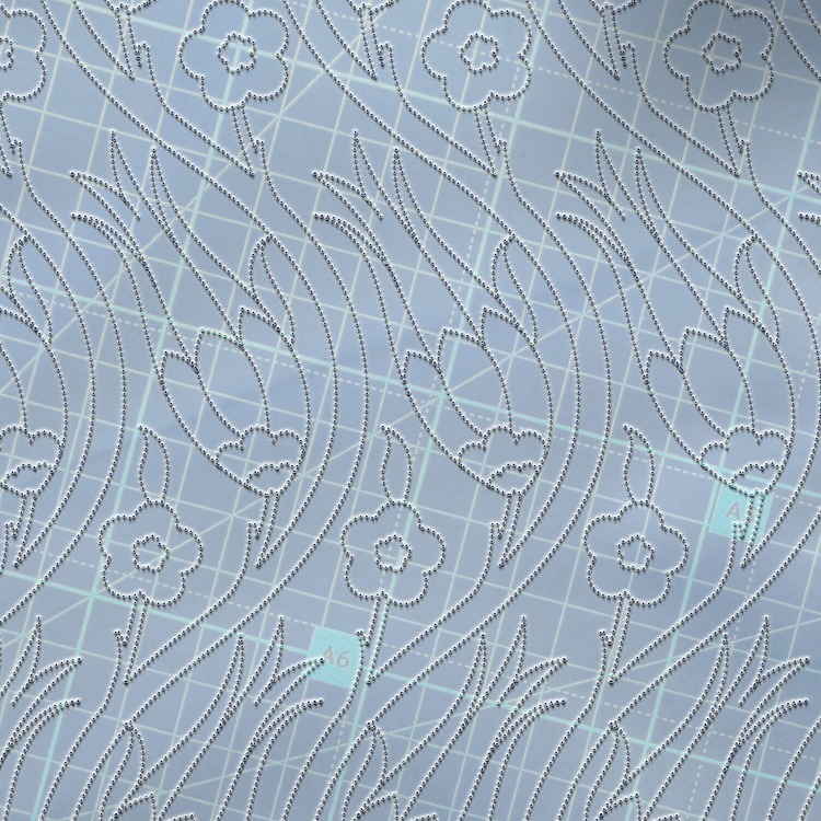 Perforated Stencil 20 x 20 cm – Ulama Ivy Tulip Tile Pattern
