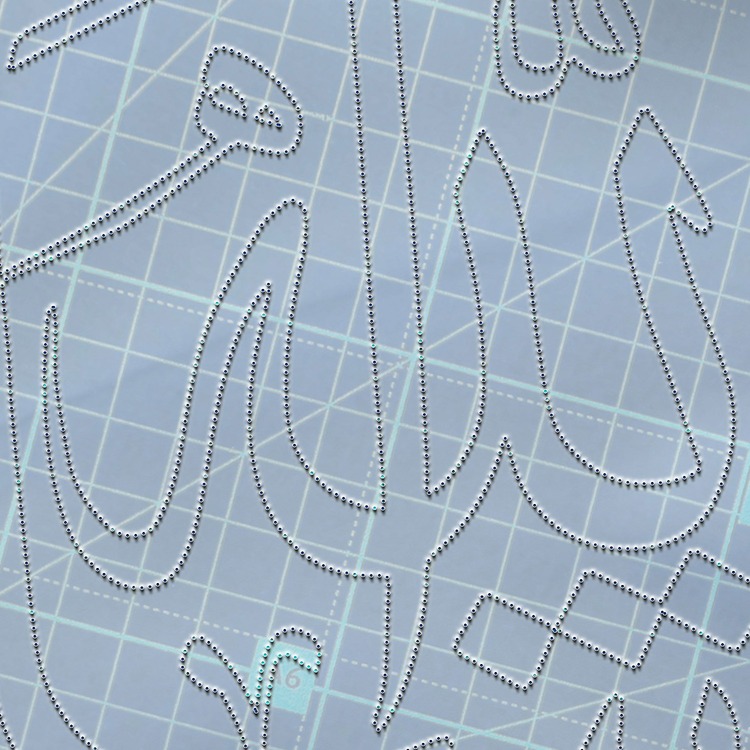 Perforated Stencil 20 x 20 cm – Mashallah Calligraphy Ceramic Tile/Plate Pattern