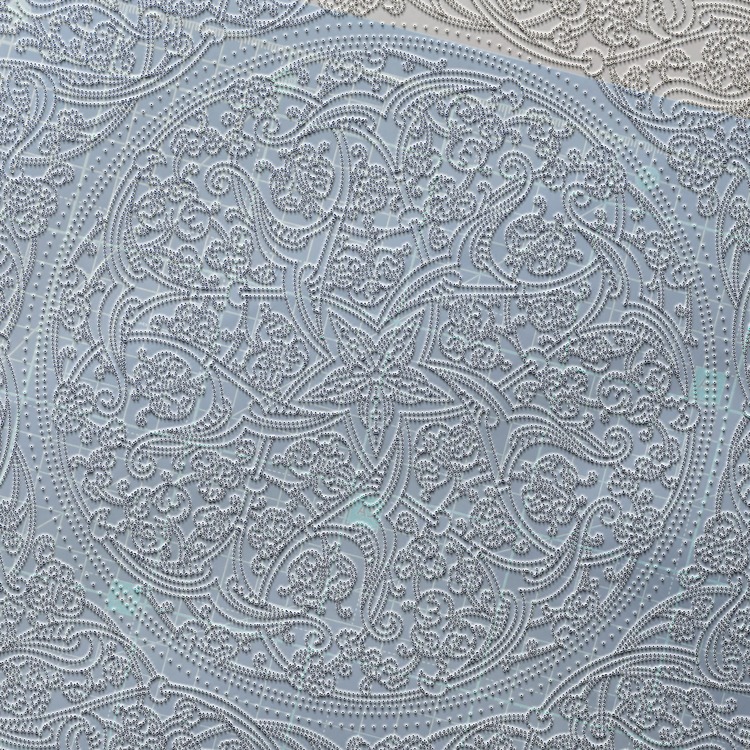 Perforated Stencil 40 cm. - Baba Nakkaş 1510 Rumi Lotus Motif Tile Plate Pattern