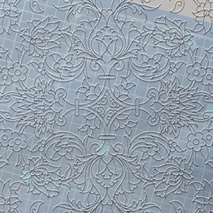 Perforated Stencil 38x38 cm. - Illumination Decoration Symmetric Hatayi Motif Plate / Tile Pattern