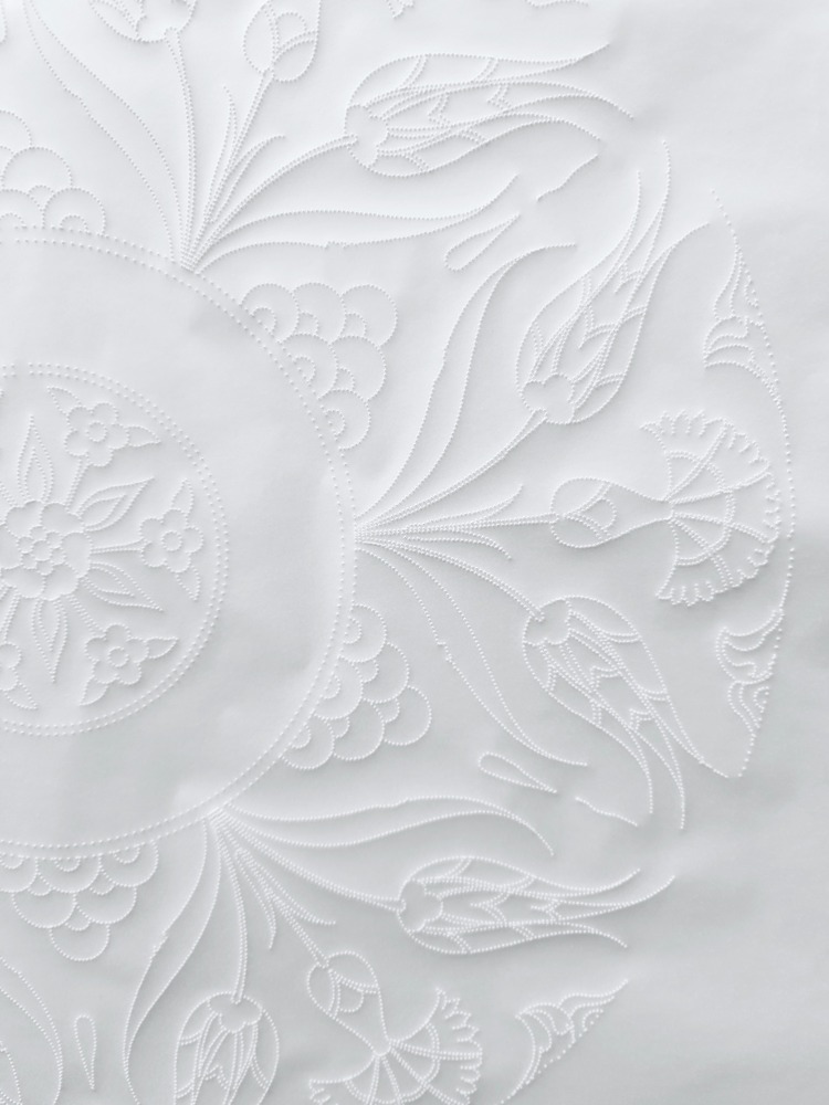 Perforated Stencil 25 cm. -  Tulip Carnation Motif Tile Pattern
