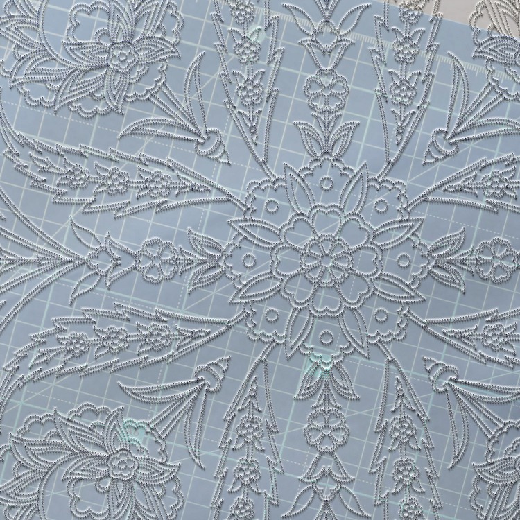 Perforated Stencil 50 cm. - Symmetrical Lale Hatayi Tile Plate Pattern