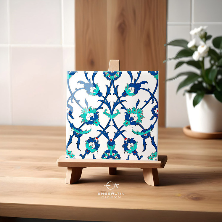 Perforated Stencil 20 x 20 cm. - Hatayi Ivy Tile Pattern