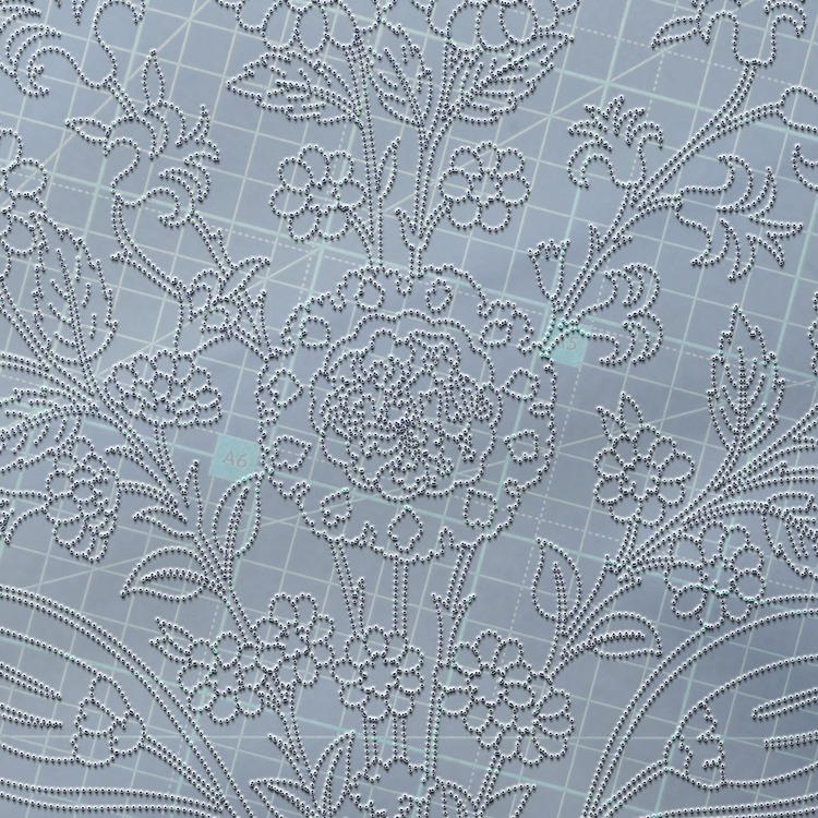 Perforated Stencil - Original Iznik 19th century Chrysanthemum Hyacinth Tulip Tile Pattern