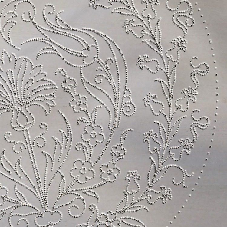 Perforated Stencil - Tulip Hyacinth Carnation Tile Plate Pattern