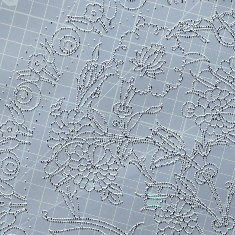 Perforated Stencil 30 cm. - Classic Iznik 1550 Chrysanthemum, Hatayi and Dagger Leaf Tile Pattern