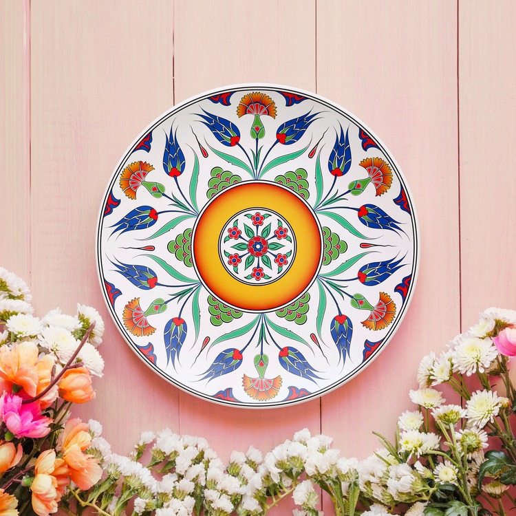 Perforated Stencil 25 cm. -  Tulip Carnation Motif Tile Pattern