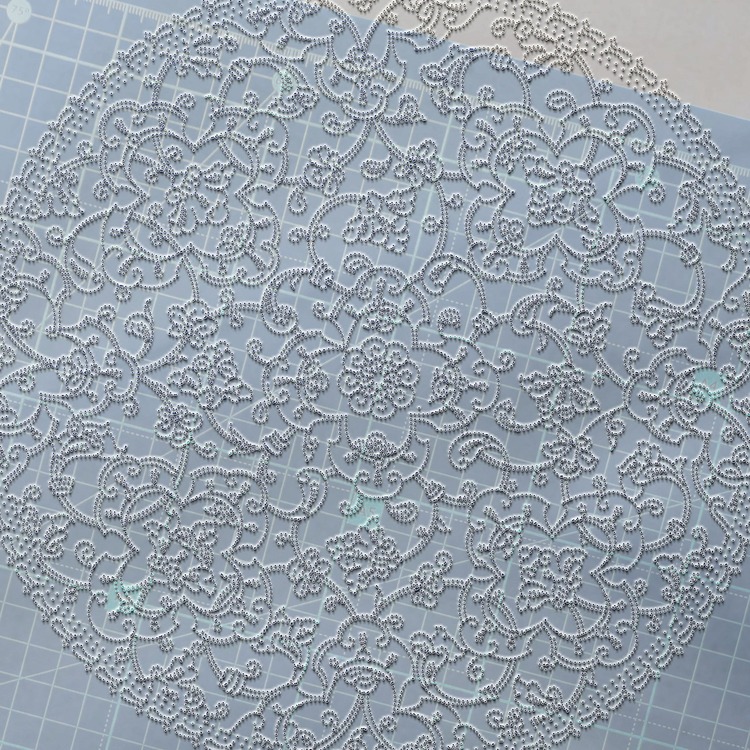 Perforated Stencil 40 cm. - 15th century Classic Iznik Lotus Hatayi Motif Tile Plate Pattern