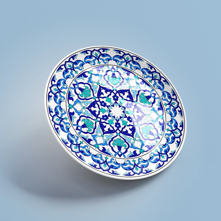 Perforated Stencil 30 cm. - Rumi Carnation Motif Tile Pattern