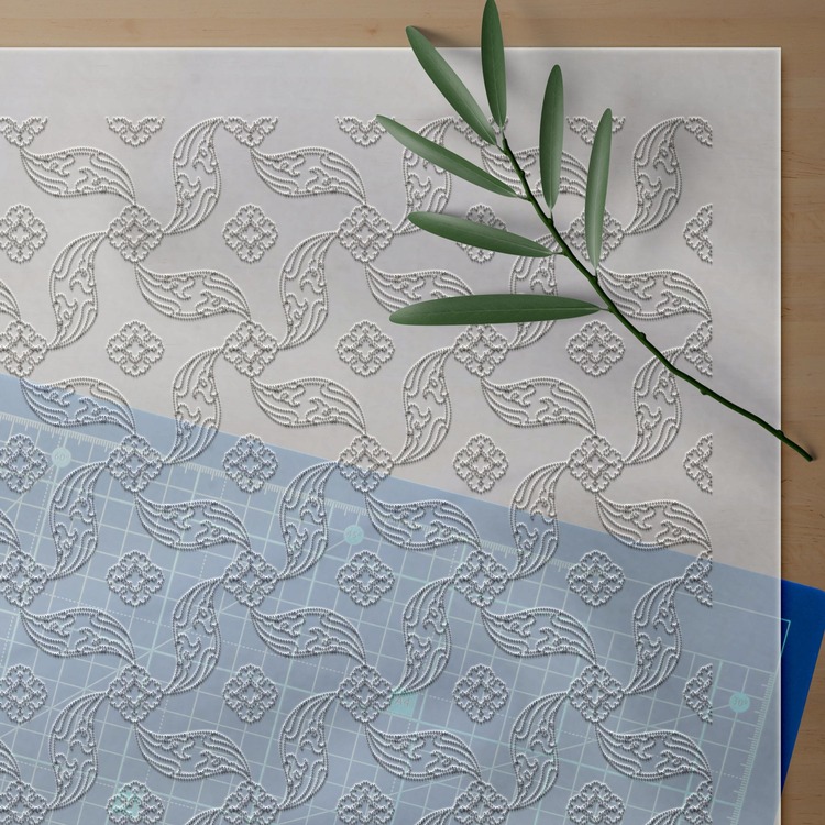 Perforated Stencil 50x50 cm. - Seamless Motif Türkiye Rüstem Pasha Mosque Tile / Plate Pattern