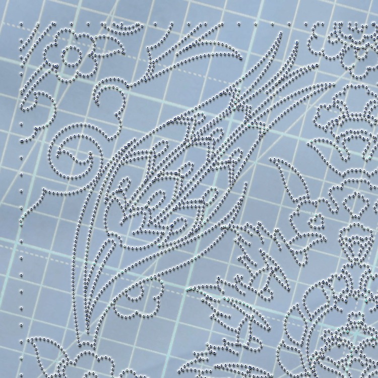 Perforated Stencil 20 x 20 cm –  Turkiye Rustem Pasha Mosque Symmetric Hatayi Tulip Tile Pattern