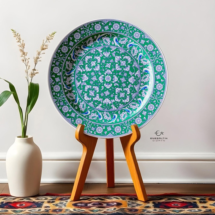 Perforated Stencil 40 cm. - 15th century Classic Iznik Medium Border Lotus Hatayi Tile Pattern