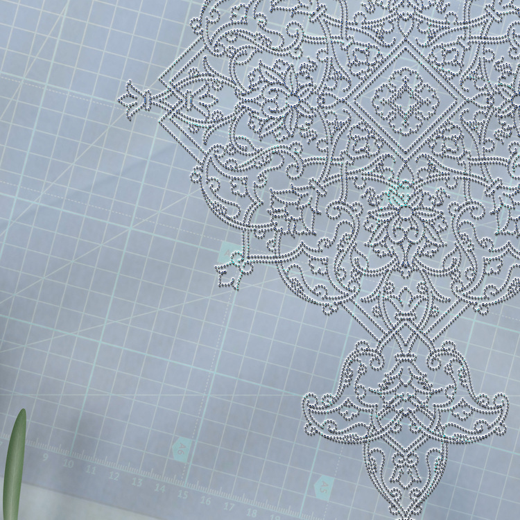 Perforated Stencil 25 x 30 cm. - Rumi Şemse Tile Pattern