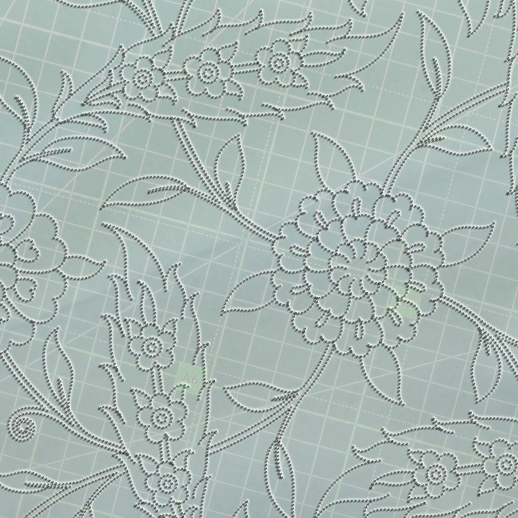 Perforated Stencil 25 x 25 cm – Ulama Seamless Dagger Leaf Claw Tile Pattern