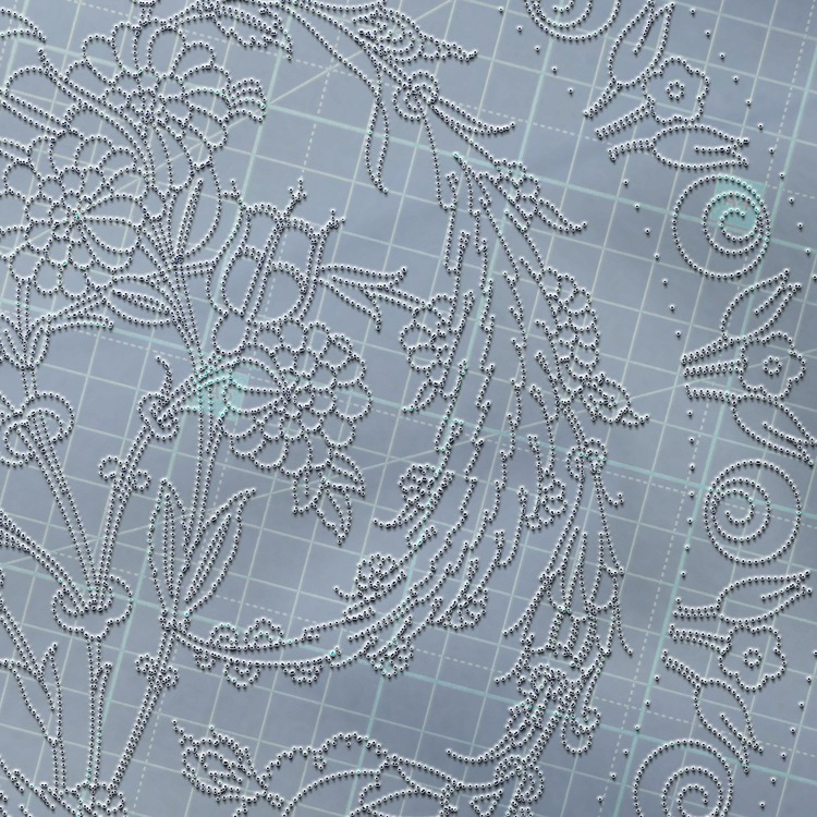 Perforated Stencil 30 cm. - Classic Iznik 1550 Chrysanthemum, Hatayi and Dagger Leaf Tile Pattern