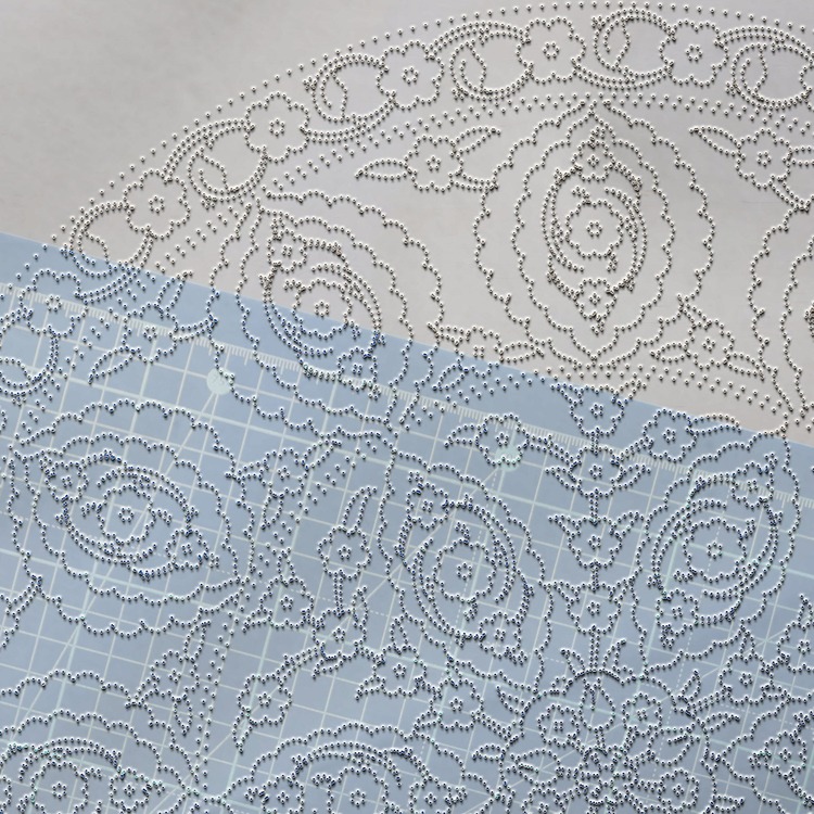 Perforated Stencil - Classic Iznik Penc Passionflower Tile Plate Pattern