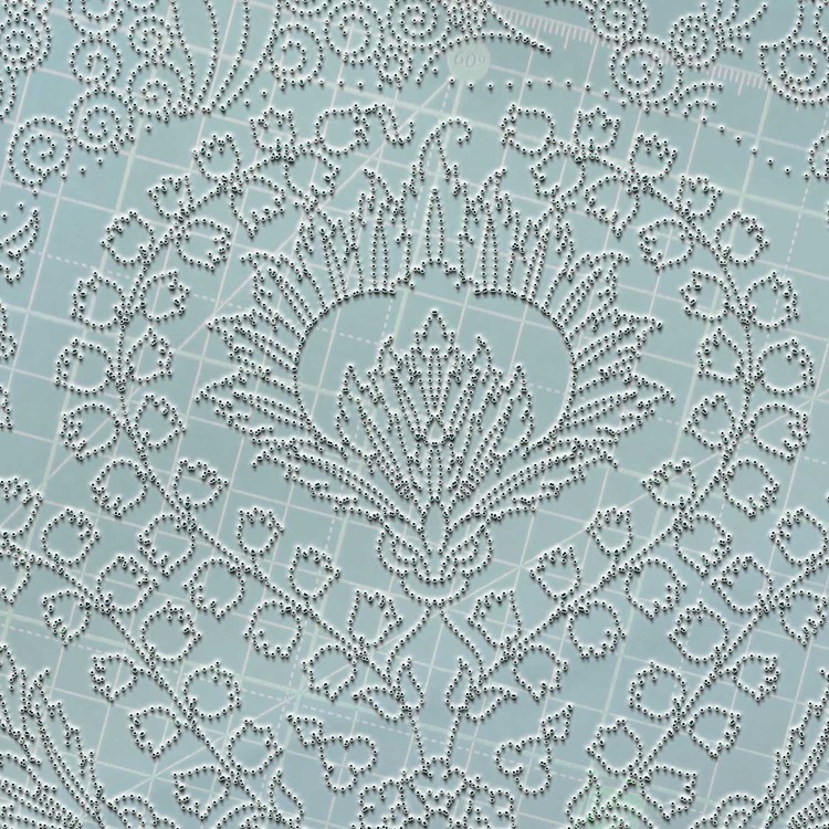 Perforated Stencil 30 cm. - Classic Iznik 1622 Thorn Hyacinth 4 Symmetrical Tile