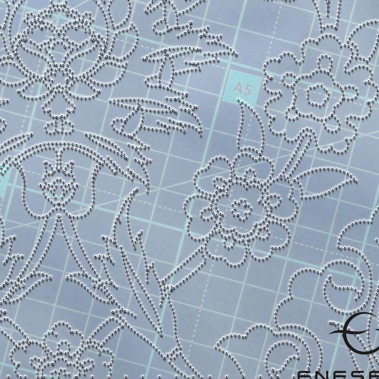 Perforated Stencil 20 x 20 cm –  Turkiye Rustem Pasha Mosque Symmetric Hatayi Tulip Tile Pattern