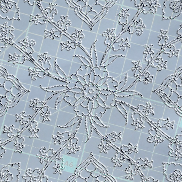 Perforated Stencil 30 cm. - Classic Iznik Tile Pattern with Hyacinth Motif