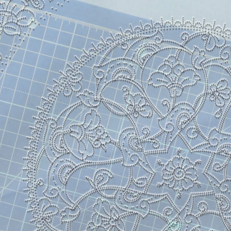 Perforated Stencil 40 cm. - İznik Baba Nakkaş Lotus Rumi Motif Tile Plate Pattern