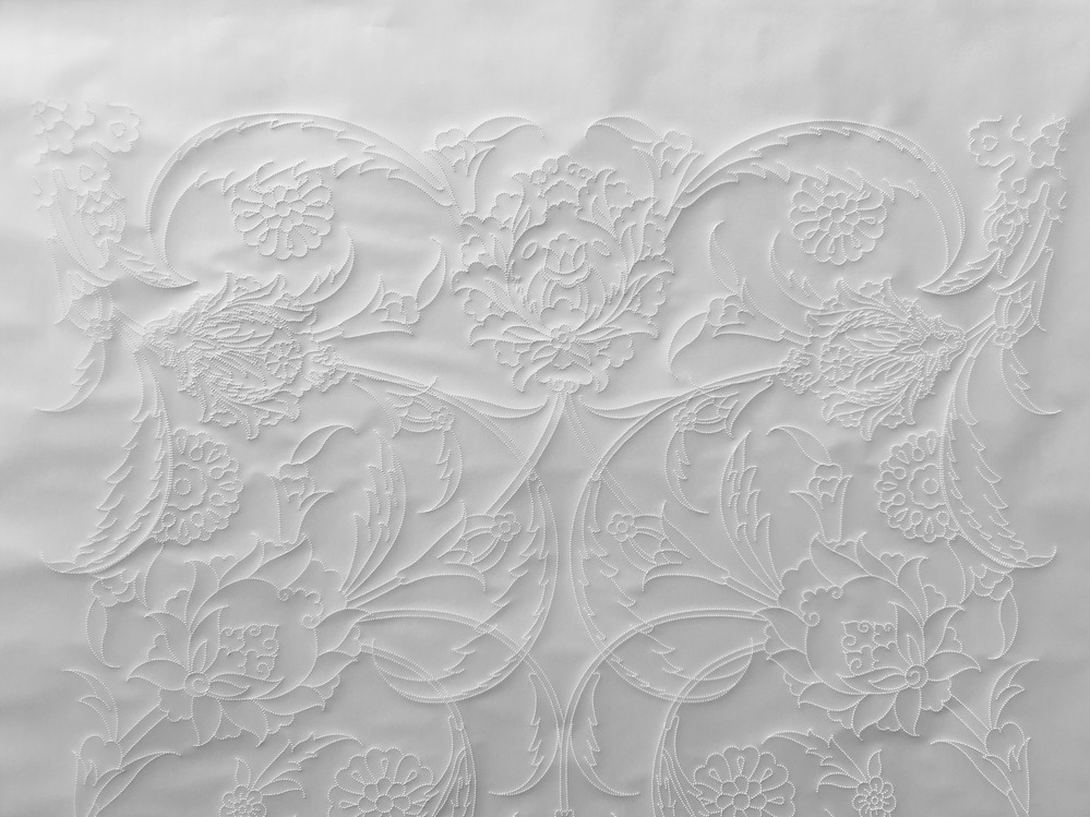 Perforated Stencil 60x120 cm. MAXI SIZE - Hatayi and Dagger Leaf Motif Tile Pattern