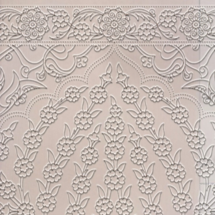 Perforated Stencil 40x60 cm. Oversized - Bordered Tree of Life Motif Tile Panel Pattern