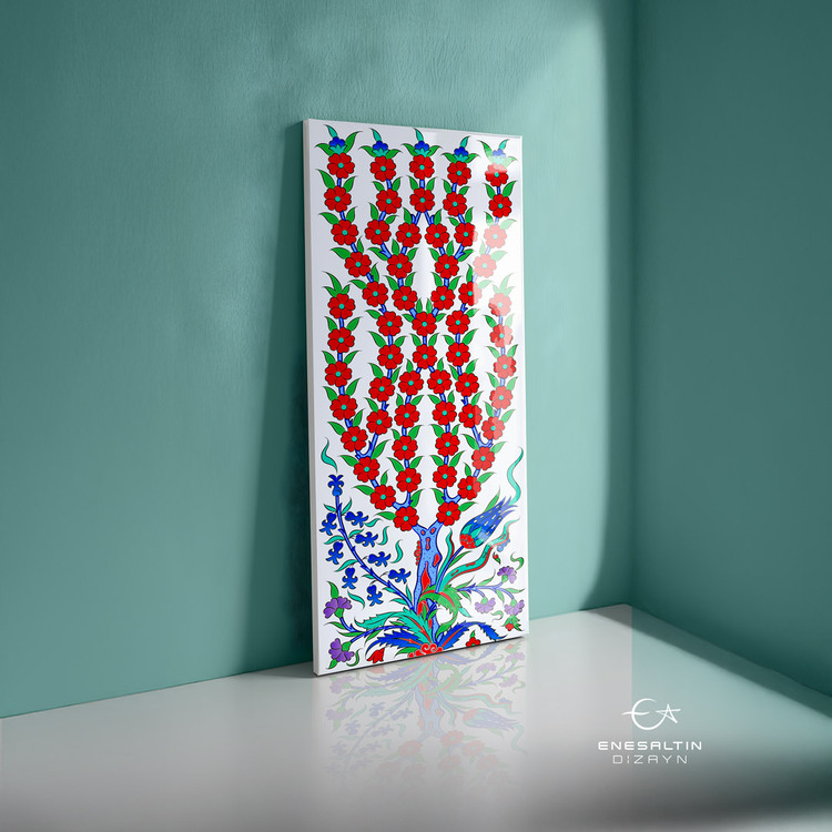 Perforated Stencil Pattern 12 x 30 cm -  Tree of Life Motif Tile Pattern