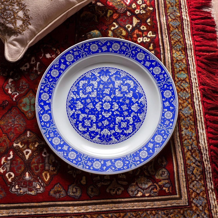 Perforated Stencil 40 cm. - 15th century Classic Iznik Lotus Hatayi Motif Tile Plate Pattern