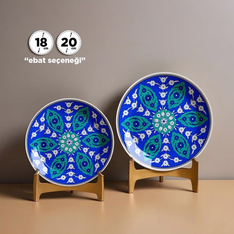 Perforated Stencil - Classic Iznik Penc Passionflower Tile Plate Pattern