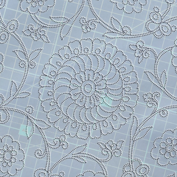 Perforated Stencil - Iznik 1570 Ivy Pench Composition Tile Pattern