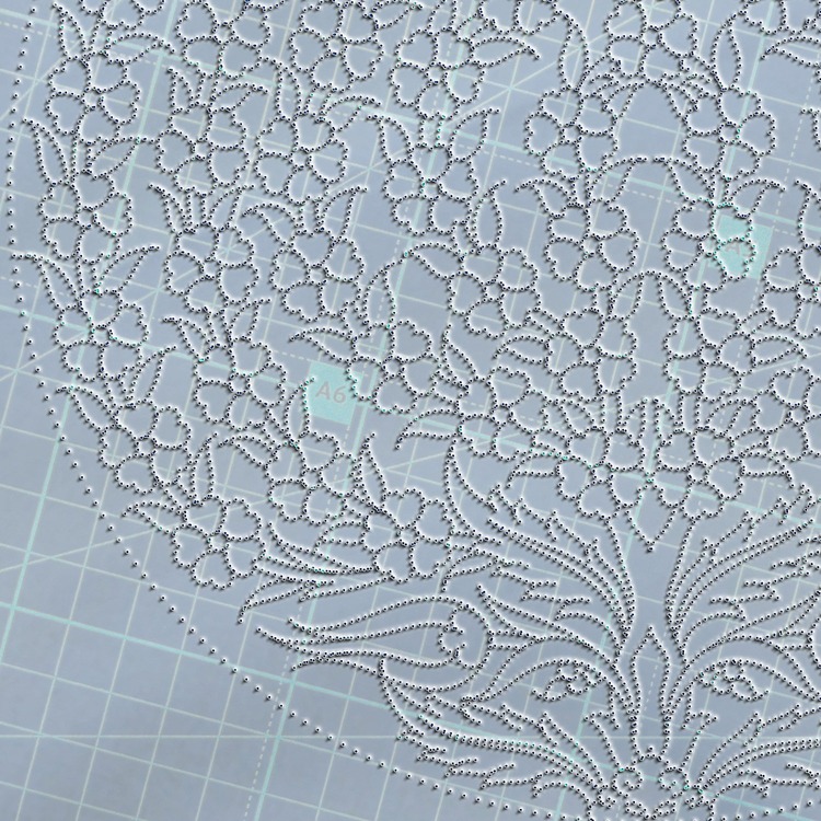 Perforated Stencil 22 cm. - Tile Plate Pattern with Tree of Life Motif