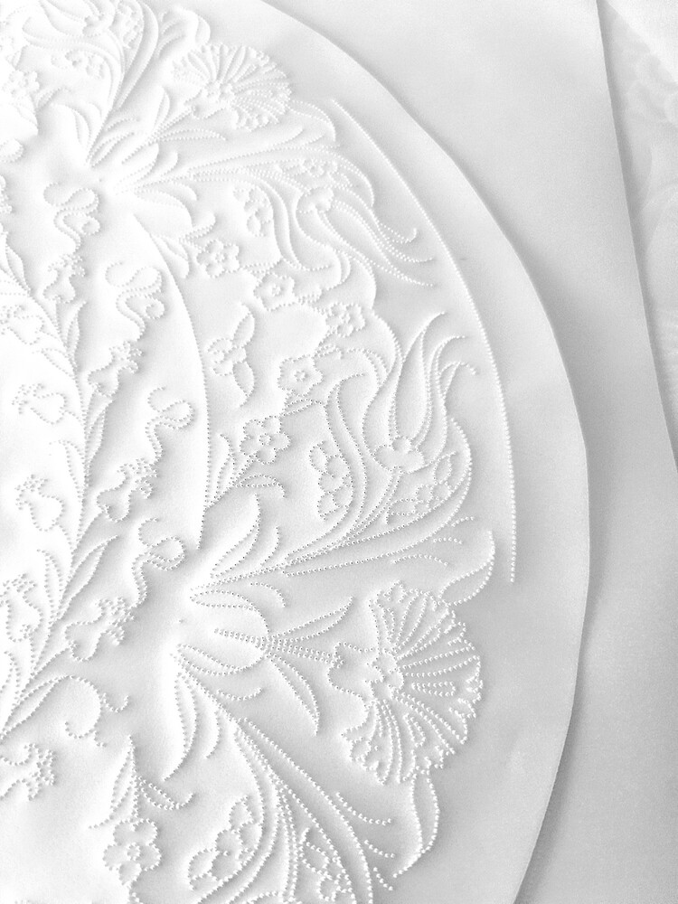 Perforated Stencil -  Tile Pattern with Plant Motifs