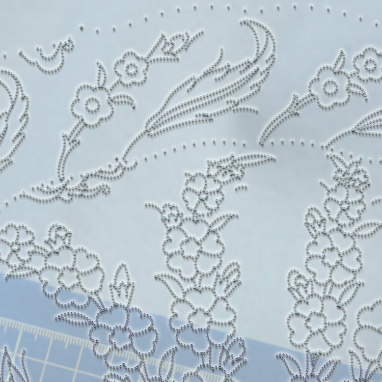 Perforated Stencil 30 cm. - 16th century Iznik Dagger, Leaf and Claw Motif Tile Plate Pattern