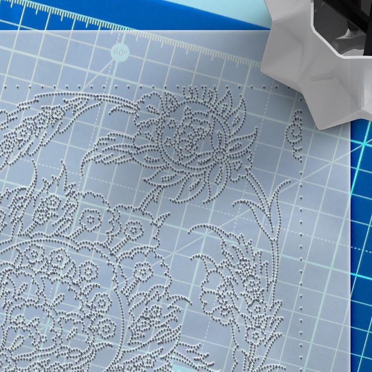 Perforated Stencil 20 x 20 cm – Tile Section Hatayi Tile Pattern
